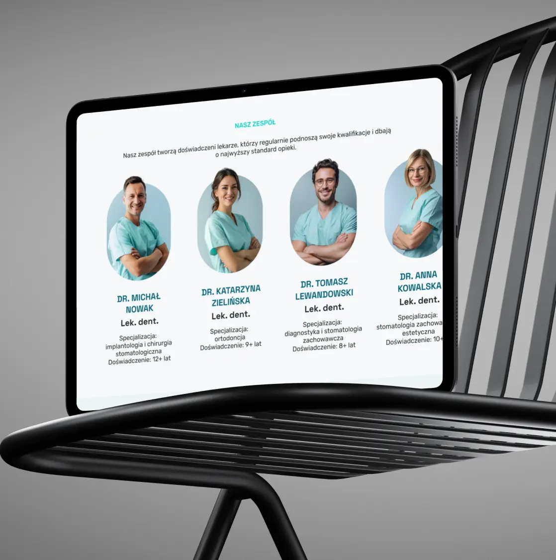 Nowoczesna klinika stomatologiczna — koncepcja landing page