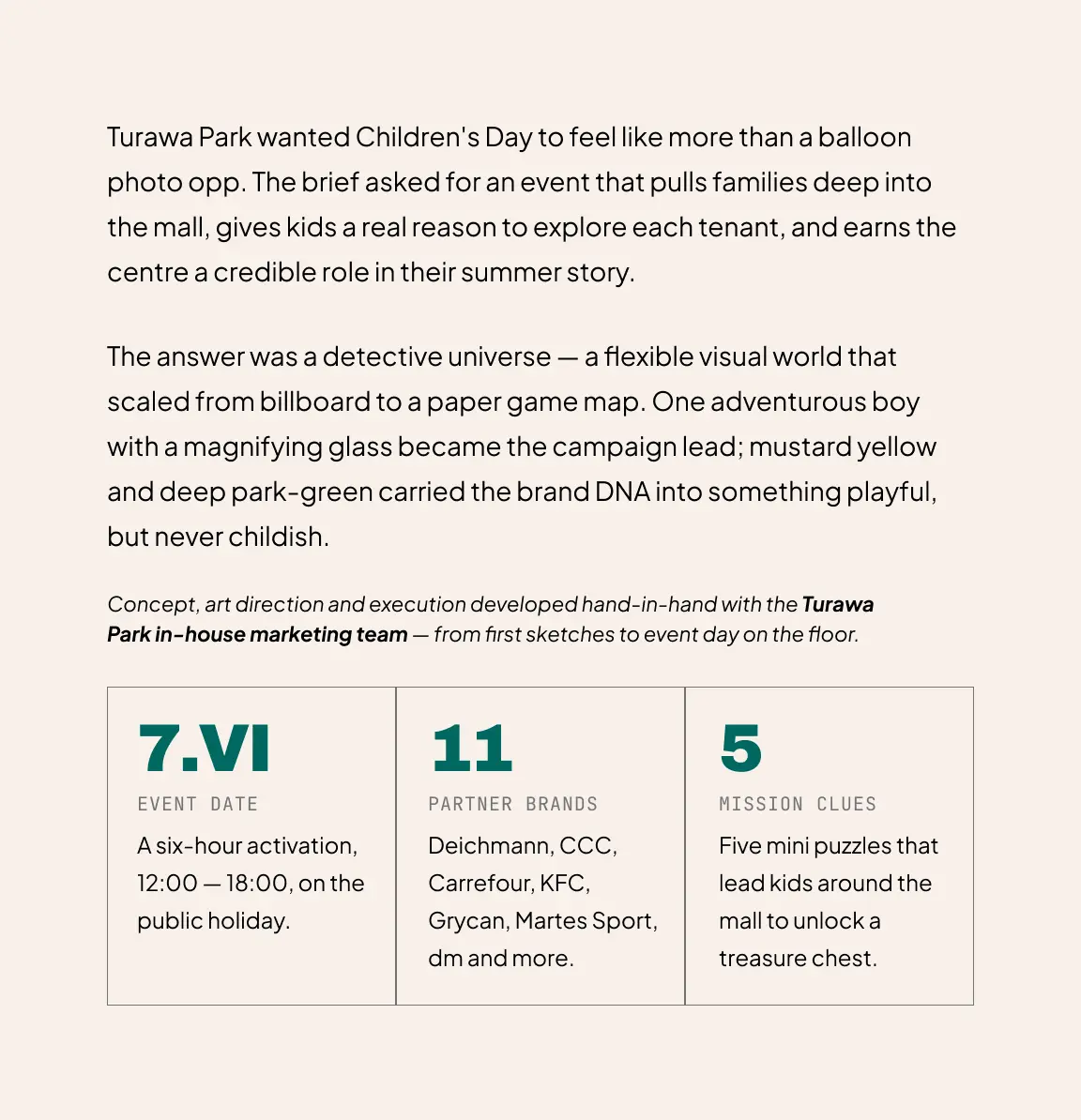 Multi-channel campaign for Turawa Park Children’s Day event.